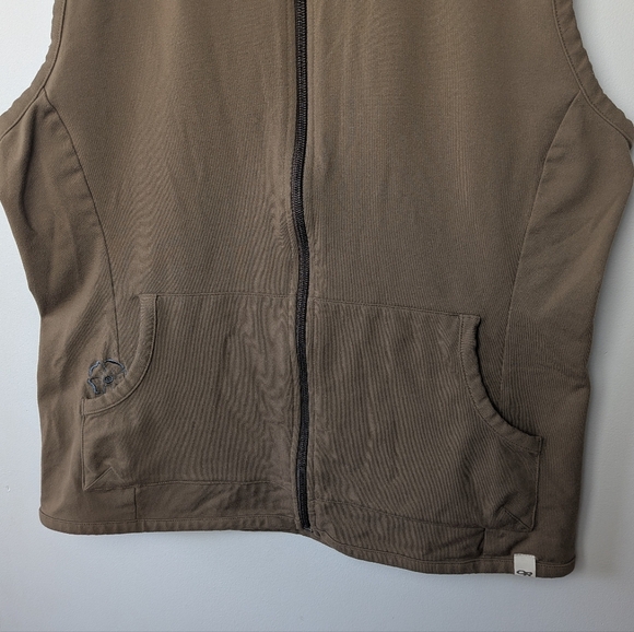 OUTDOOR RESEARCH Women Sleeveless Jacket Full Zip Hoodie Brown Size L Stretch - Picture 3 of 10